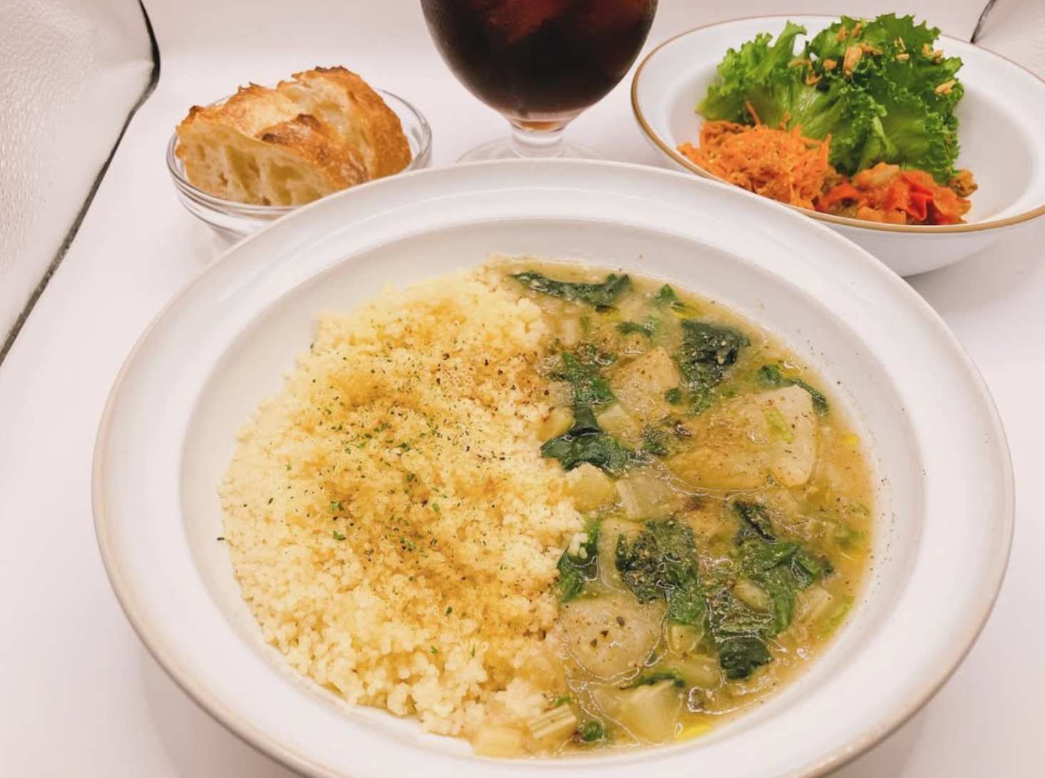 ｟12月のランチ｠クスクス蕪とセロリの冬野菜ソース、アッシェパルマンティエ